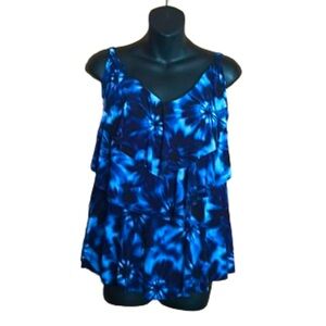 Aqua Green for Target ladies 20W tie dye tankini